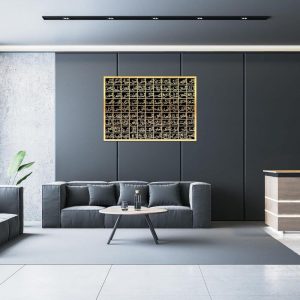 99 Names of Allah wall frame in Arabic calligraphy – front view